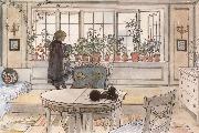 Carl Larsson Vacation Reading Assignment France oil painting artist